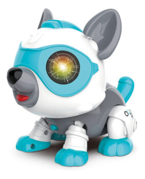MLB22100429-Robô Dog Interativo Fenix Branco Com Azul
