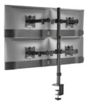 MLB30915226-Suporte 4 Monitores 17-32" Mesa Bancada Preto