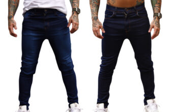 MLB3099479051-Kit 2 Calça Jeans Masculina Slim Preta Azul