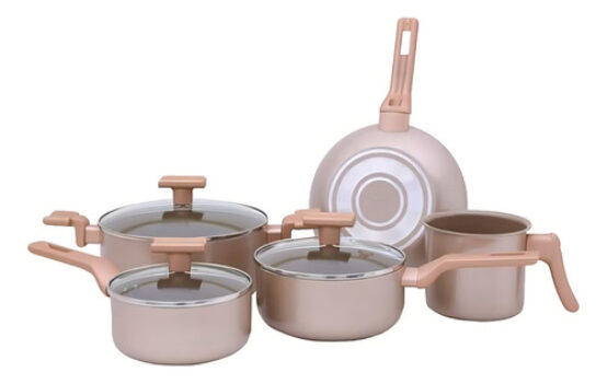 MLB35090030-Conjunto De Panelas Sartin Champ 5 Peças Cerâmica Mimo Style