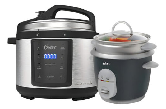 MLB37716577-Kit Panela de Pressão e Panela Elétrica de Arroz Oster