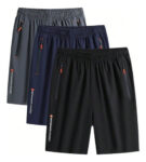 MLB3872537325-Kit 3 Bermudas Dry Fit Seda Gelada Esportivas Premium