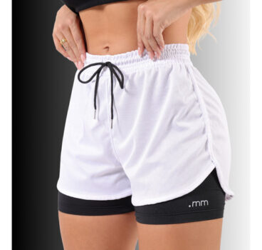 MLB4082625257-Short Duplo Compreensão Fitness Bermuda Academia Feminino