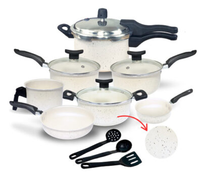 MLB4241000791-Conjunto de Panelas com Panela de Pressão (Fechamento Externo)