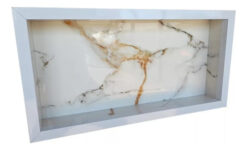 MLB43428983-Nicho Embutir Em Porcelanato Branco Porta Shampoo