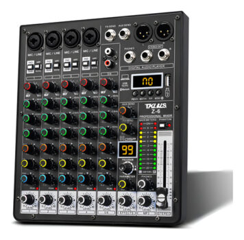 MLB45335363-Mesa de Som TKLBLS Z6 6 Canais Bluetooth 99 Efeitos +48v USB PC