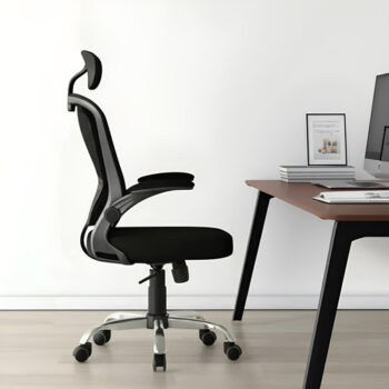 MLB53762748-Cadeira De Escritório Ergonômica Giratória B100