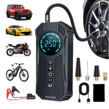 MLB58662086-Creator Brasil Auxiliar de Partida Portátil com Compressor de Ar e Emergência