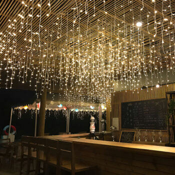 MLB59875321-Cascata 400 Led 10m Natal Prova D Agua Cor Bf E Bq Luzes Branco Quente