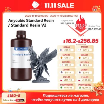 1005006230783123-Anycubic Resina Standard UV V2 405nm 1kg