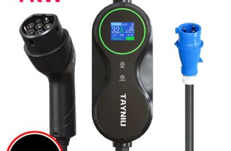 1005007359841213-TAYNIU Carregador Portátil VE 3.5KW/7KW Tipo 2 16A Cabo 5M