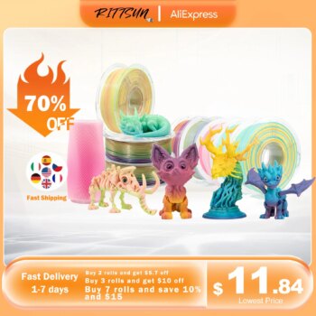 1005007574630695-Ritsun PLA/PETG/PLA Fosco/Seda/Arco-Íris 1kg 1.75mm