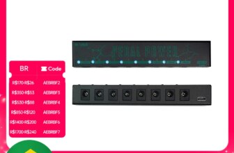 1005008324771921-M-Vave Fonte de Alimentação Pedal Power 8 Saídas Isoladas DC/USB 5V