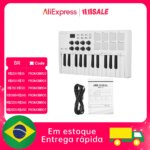 1005008324906858-M-VAVE Teclado MIDI Controlador 25 Teclas USB Portátil RGB