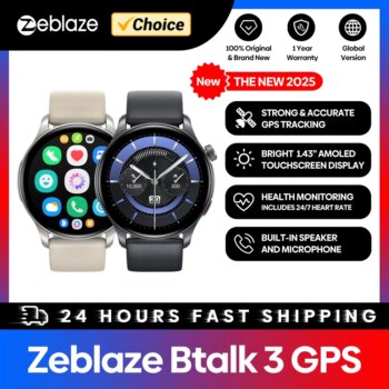 1005008410881042-Zeblaze Btalk 3 GPS Smartwatch 1.43" AMOLED Chamadas Saúde