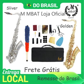 1005009585196382-Saxofone Tenor de Bronze com Acessórios