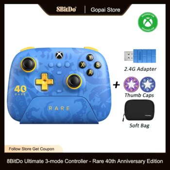1005009663141120-8BitDo Ultimate 3-Mode Controlador Wireless Edição 40 Anos