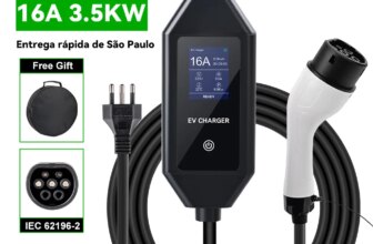 1005009769456691-Adhow Carregador EV Portátil Type 2 3.5kW 16A 3.5m Cabo