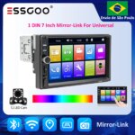 1005009832050908-Essgoo 7" 1 Din MP5 Player com Tela Touchscreen e Bluetooth
