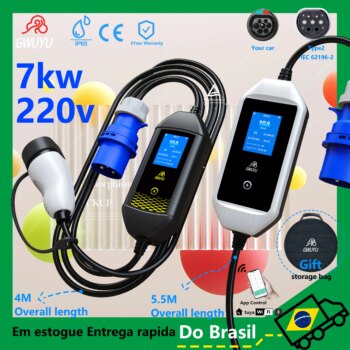 1005010192426349-GWUYU M62 Tipo 2 Carregador Portátil EV 7KW 32A 1 Fase