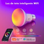1005010201466919-Lâmpada Inteligente WiFi E27 15W RGB Tuya
