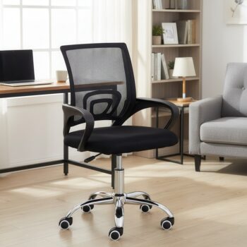 20797747638-Cadeira De Escritório Tela Mesh Ribs Estofado Ergonômico Com Regulagem De Altura