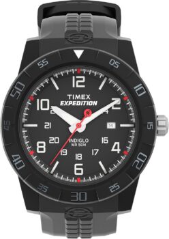 B003QFZUOC-Timex Expedition Analógico De Núcleo Resistente 43mm 50m Indiglo