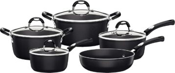 B076JJMP9S-Tramontina Mônaco Jogo Panelas Alumínio Antiaderente Starflon Premium Preto