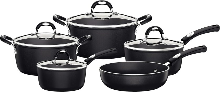 B076JJMP9S-Tramontina Mônaco Jogo Panelas Alumínio Antiaderente Starflon Premium Preto