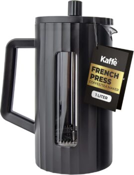 B0CWMSCLQH-(AMAZON INTERNACIONAL) Kaffe Cafeteira Prensa Francesa 1L Vidro Borossilicato Preto Fosco
