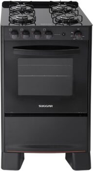 B0D16CX4Q1-Suggar Cook Glass FGVCG410PT 4 Queimadores Mesa Vidro Preto Bivolt