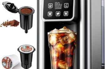 B0D7YXVHLJ-(AMAZON INTERNACIONAL) Cafeteira Uma Porção Quente e Gelada K-Cup e Moída Tanque 50oz