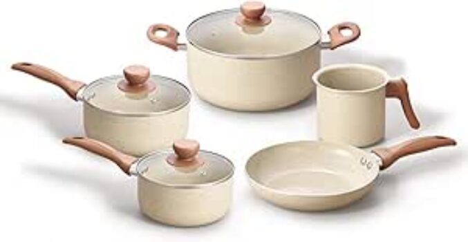 B0DLY6NT8K-Oikos Jogo Com 5 Panelas Antiaderentes Cerâmica Terrara Bege