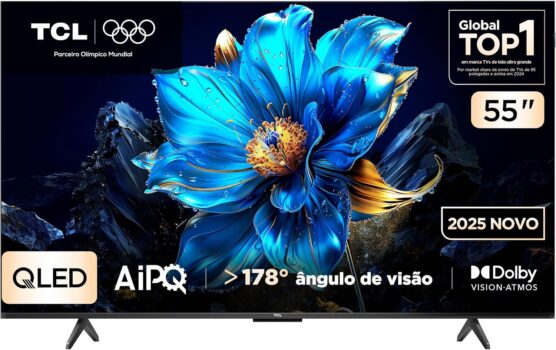 B0F1GHSSXG-Smart TV TCL 55P7K QLED 4K Google TV 55 Polegadas