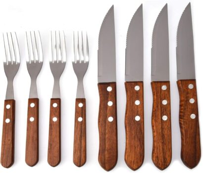 B0F1PS9712-Kenya Faqueiro Churrasco Aço Inox 8 Peças