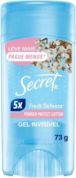 B0F3K1H34H-Secret Antitranspirante Gel Invisível Powder Protect Cotton 73g