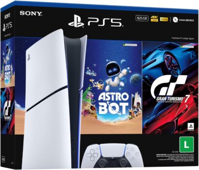 B0FPGF9J2J-Playstation 5 Slim Digital 825GB Astro Bot e Gran Turismo 7