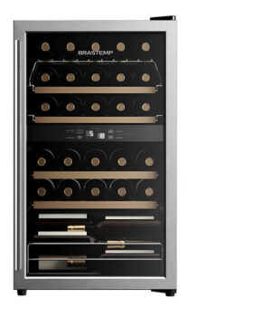 MLB13476771-Brastemp Adega Dual Zone 33 Garrafas BZB33BE Inox