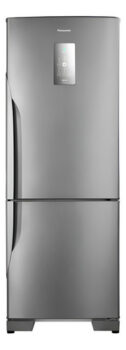 MLB15951548-Geladeira Panasonic Frost Free 480L Aço Escovado NR-BB71PVFX