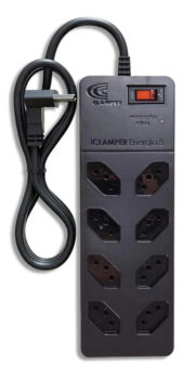 MLB22881394-iCLAMPER Energia Filtro de Linha com Protetor de Surto 8 Tomadas