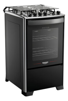 MLB39230178-Dako Magister Grill Fogão 4 Bocas A Gás Mesa Inox Preto