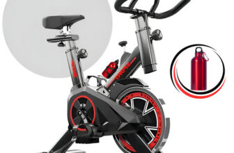 MLB42978348-Redfin Epsilon Bicicleta Ergométrica Spinning 8kg Inércia Preto e Vermelho