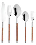 MLB46188600-Wolff Conjunto 5 Talheres Aço Inox Cabo Cortiça