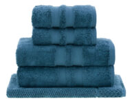 MLB46482523-Buddemeyer Jogo de Toalhas Algodão Egípcio Gigante 5 Peças Azul Marine