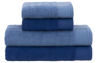 MLB60954851-Buddemeyer Brisa Jogo de Toalhas Banhão 4 Peças Azul