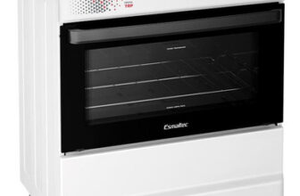 MLBU3510417569-Esmaltec Ideal Top T5IAB 5 Bocas Mesa Inox Branco Bivolt