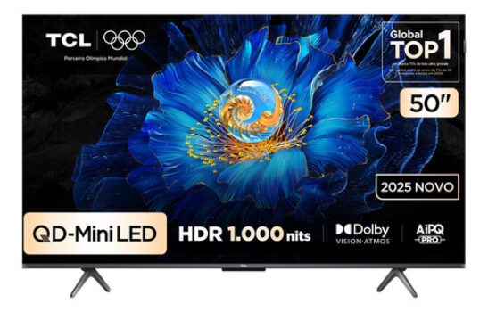 MLBU3599357973-TCL QM5K Series Smart TV 50 polegadas 4K QD-Mini LED 60Hz
