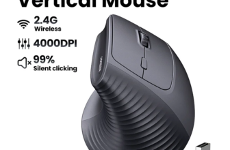 1005008267034355-MOUSE VERTICAL SEM FIO UGREEN