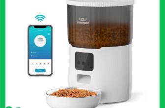 1005009043090256-Newpet Alimentador Automático Smart Wi-Fi para Cães e Gatos 4L