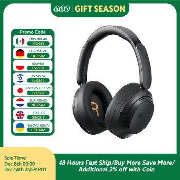 1005009940780547-QCY H3 ANC Auscultadores Over-Ear com Cancelamento de Ruído Hi-Res